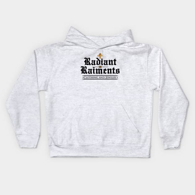 RADIANT RAIMENTS Kids Hoodie by theanomalius_merch